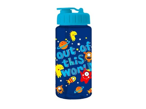 Trinkflasche I-Drink Monster , Volumen ca. 0,4 Liter, blau bedruckt mit Monstern