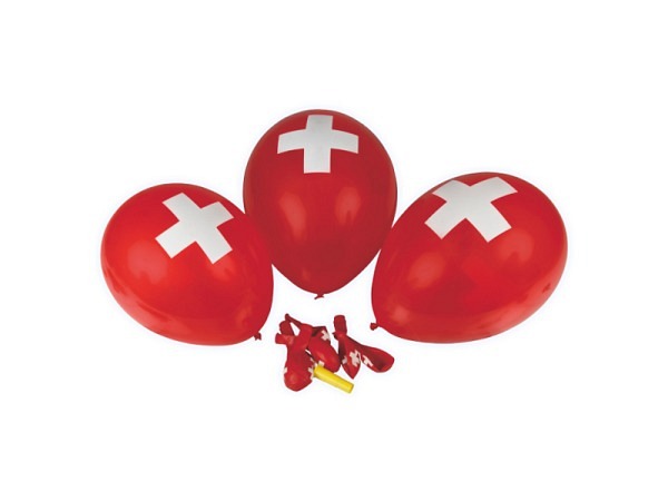 Ballone Schweiz rot