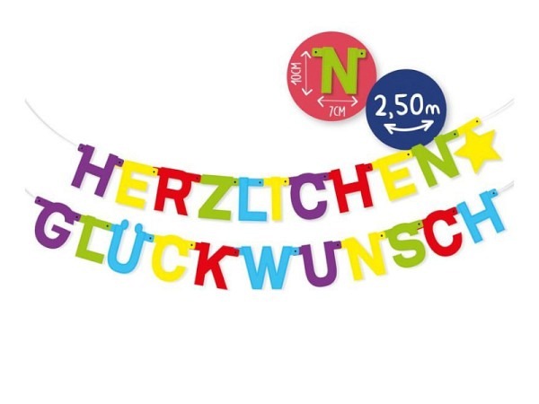 Girlande Trendhaus Herzlichen Glückwunsch Birthday