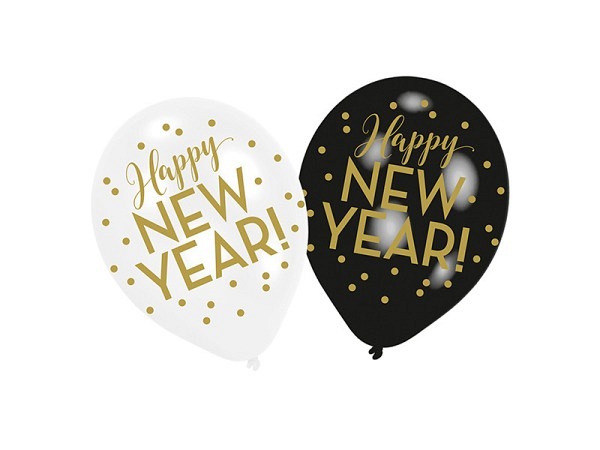 Ballone Happy New Year 6 Stück