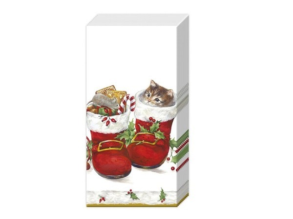 Taschentuch Ihr Sweet Christmas Boots 10Stk.