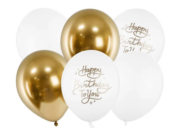 Ballone PartyDeco Happy Birthday To You Set 6Stk.