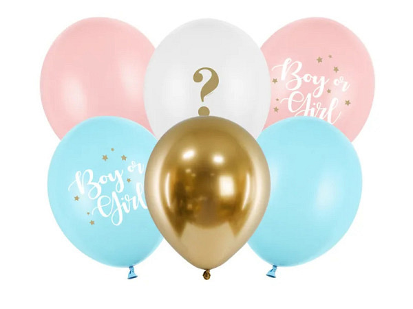 Ballone PartyDeco Boy or Girl Set 6Stk.