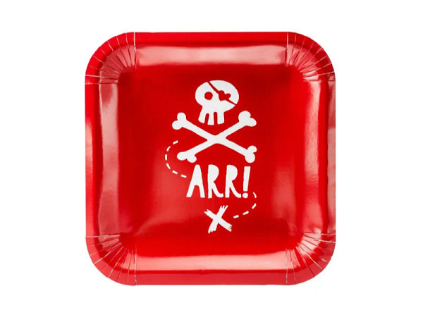 Teller PartyDeco Piraten 6Stk.