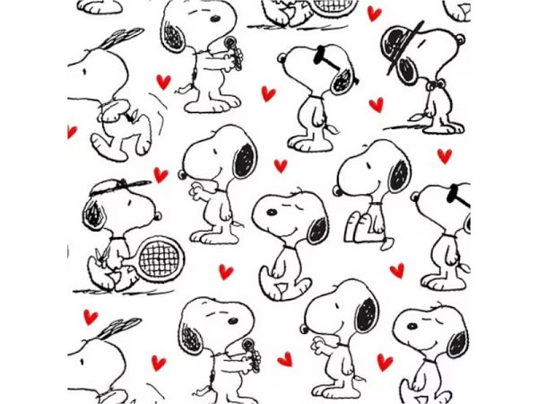 Servietten Braun+Company Lunch Snoopy Infinity weiss
