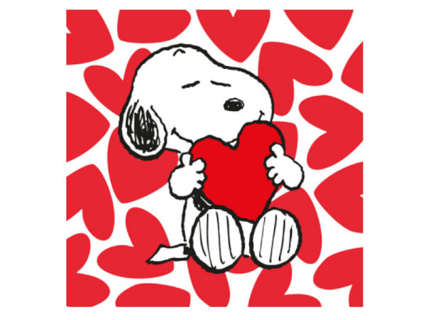 Servietten Braun+Company Lunch Snoopy Love
