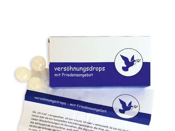 Bonbon Liebeskummerpillen Versöhnungsdrops 25g Fruchtbonbons 