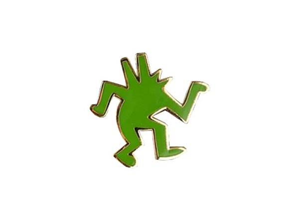 Pin Pintrill Keith Haring Anstecker Dancing Dog Grün,