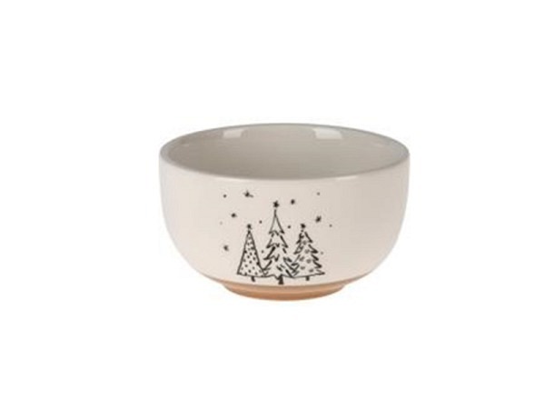 Schale Koopman Weihnachtsbaum weiss, schwarz