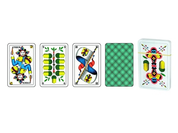 Spiel Kartenspiel Karten Jass Deutschschweizer Figuren