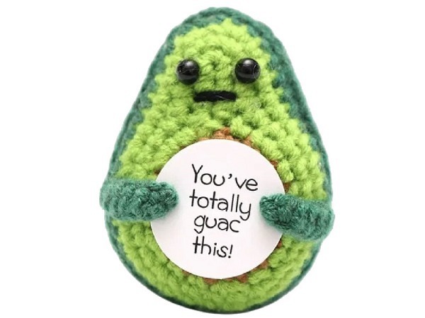 Stofftier I Am Creative gehäkeltes Mini-Plüschtier positive Avocado