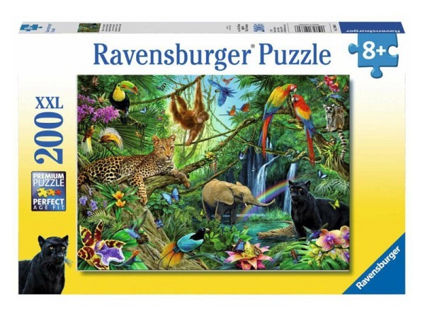 Puzzle Ravensburger Kinderpuzzle XXL Tiere im Tschungel 49x36cm