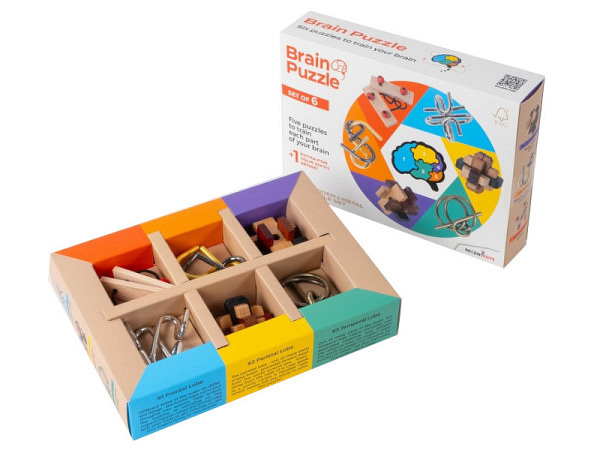 Spielzeug Recent Toys Brain Puzzle 6er Set Knobelspie