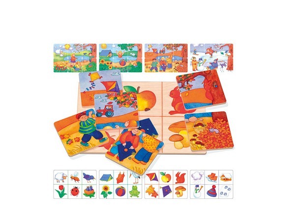 Spiel Stiftung Weizenkorn Lotto Puzzle 4 Jahreszeiten