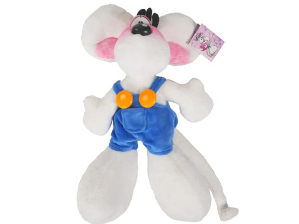Stofftier Diddl Plüschtier Diddl in blauer Latzhose 30cm