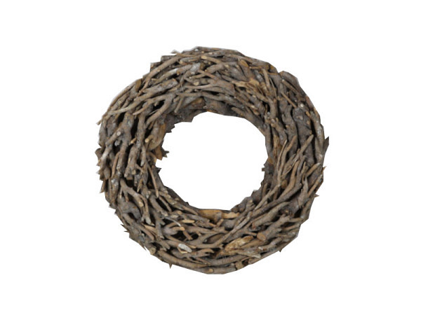 Dekoblumen Pflanzen Kranz Naturton Weide 40x12cm