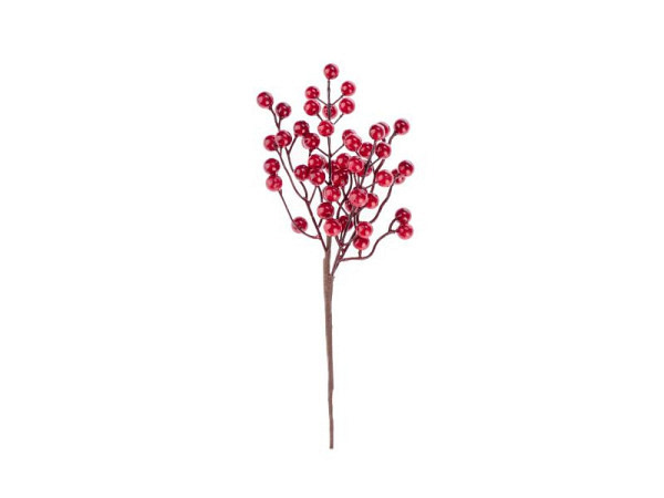Dekoblumen Glorex Früchte Beerenzweig rot 32cm
