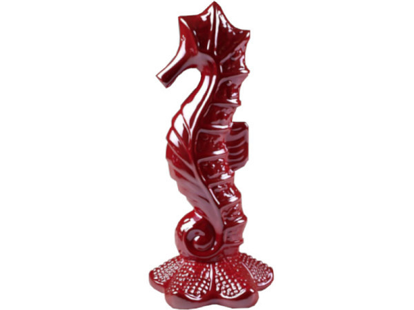 Deko Seepferd rot 14x33cm