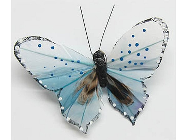 Deko Schmetterling 70mm hellblau 