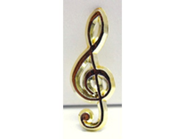 Streudeko Notenschlüssel gold 26x10mm 