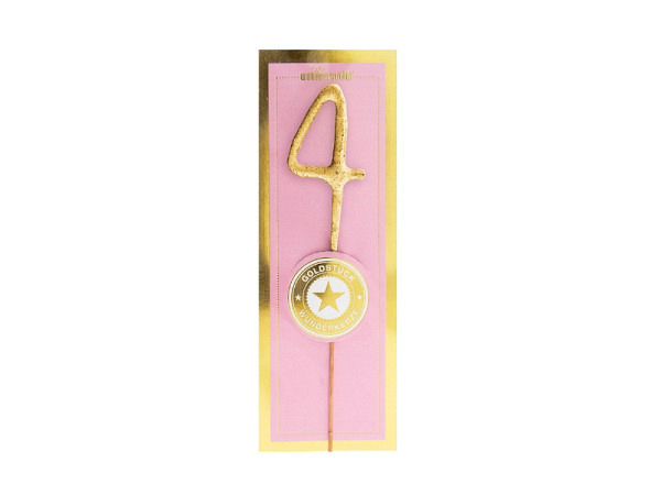Kerzen Wondercandle Wunderkerze Mini Zahl 4