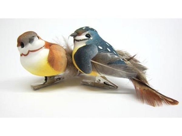 Deko Clipvogel 10cm farblich