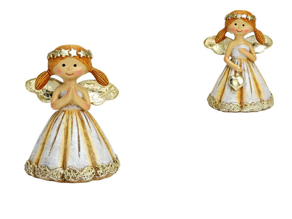 Deko Engel aus Poly 6x9x5cm