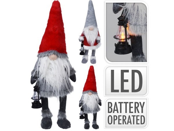 Deko Koopman Zwerg mit LED Nase