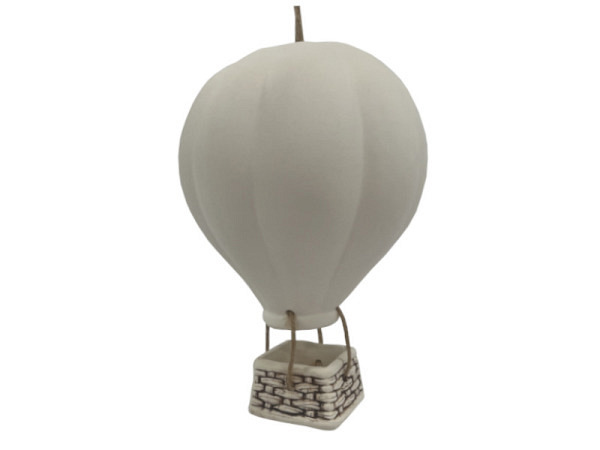 Deko Heissluftballon weiss gross