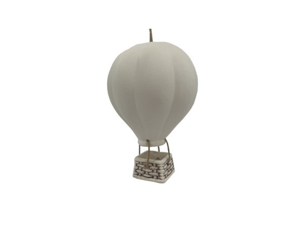 Deko Heissluftballon weiss klein