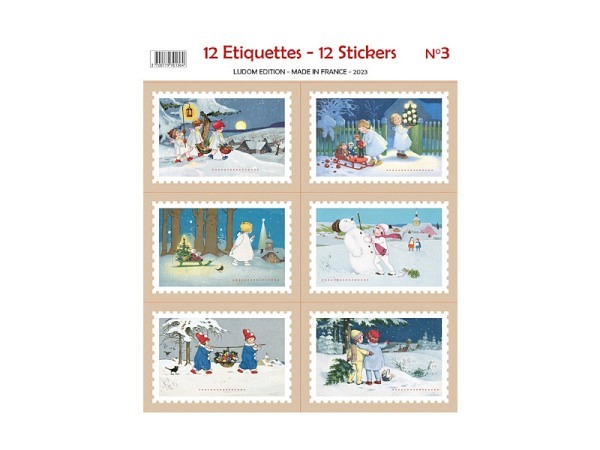 Aufkleber Ludom Edition Weihnachts-Ettiketten 12teilig Nr. 3