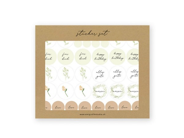 Aufkleber Emi Grafikstudio Sticker Set Blomma