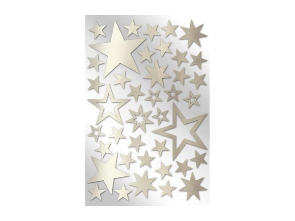 Aufkleber Braun&Company Stickers Metallicsterne silber