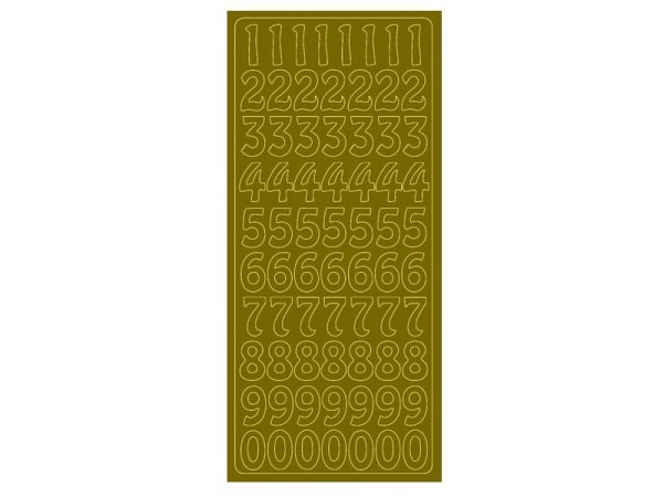 Zahlen Bottsa gold 0-9