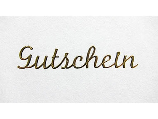 Aufkleber Bottsa Gutschein gold