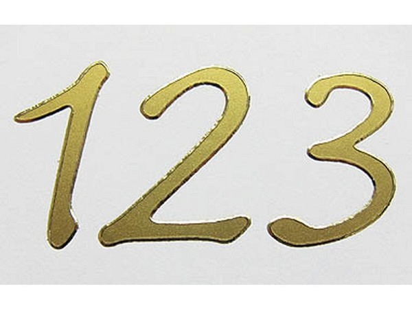 Zahlen Bottsa gold 0-9