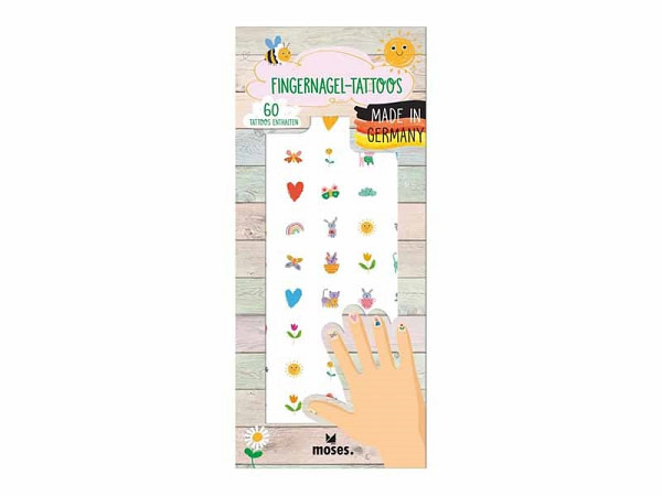 Aufkleber Moses Fingernagel-Tattoo Frühling 60 Stk.