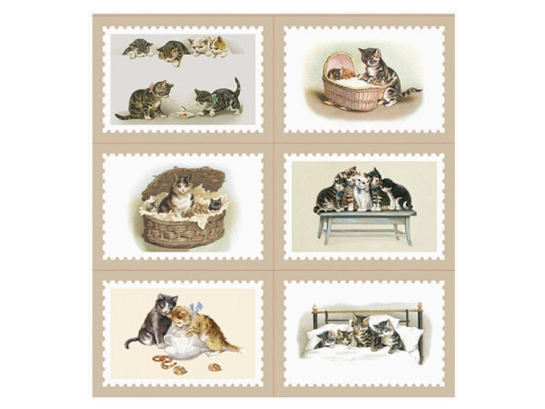 Aufkleber Ludom Edition Katzen-Etiketten 12teilig Nr. 18