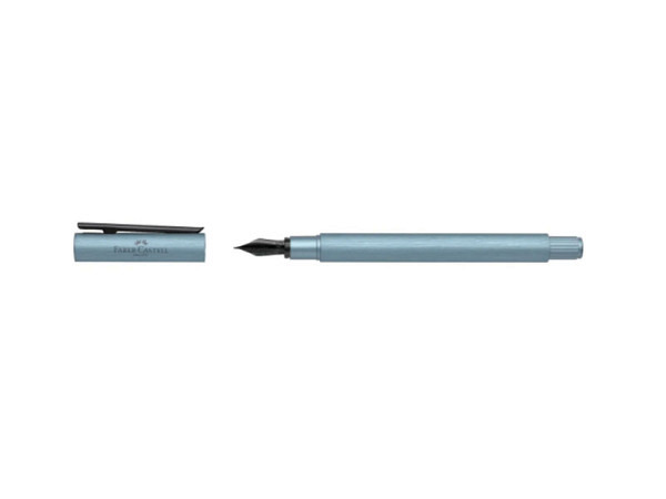 Füllfeder Faber-Castell Neo Slim Aluminium serenity blue Feder F