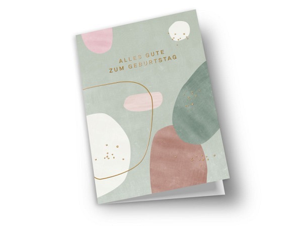 Geburtstagskarte Designfräulein Alles Gute zum Geburtstag grün