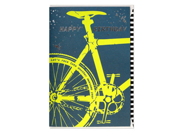 Geburtstagskarte Artebene Fahrrad B6