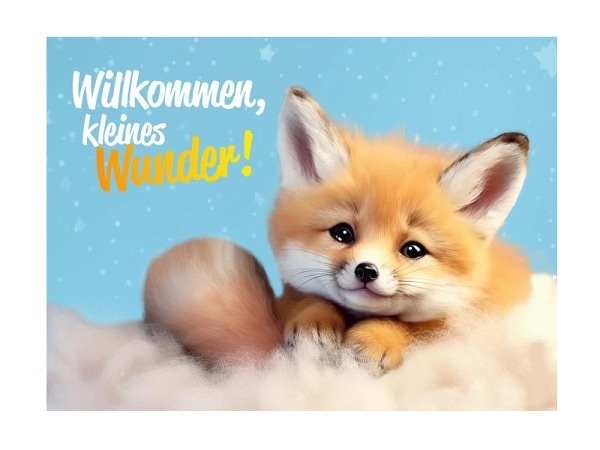 Ereigniskarte Gutsch Funki Cards Baby Fuchs