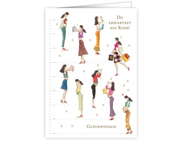 Ereigniskarte Quire Du erwartest ein Kind! Glückwunsch