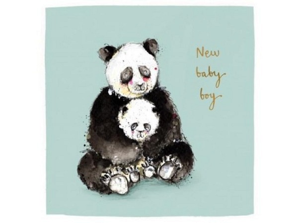 Ereigniskarte Louise Mulgrew Panda Boy 15x15cm