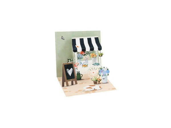 Karte Up with Paper Mini 3D Pop-Up Card Blumen-Motiv