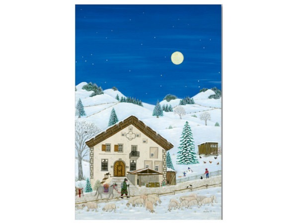 Weihnachtskartenbox Unicef Winter Sheeps, 5x2 Motive