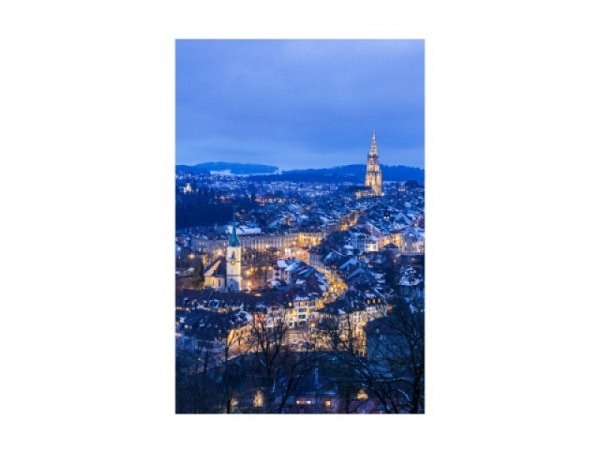 Winterkarte Bern Altstadt, mit Münster und Nydeggkirche