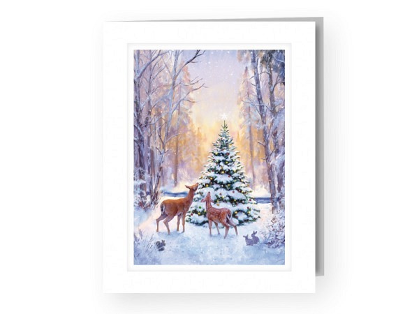 Weihnachtskarte Reiterl Rodgers Daniel Christmas Tree deer