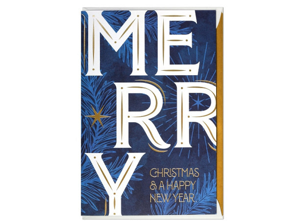 Weihnachtskarte Artebene Merry Christmas, 11,5x17cm