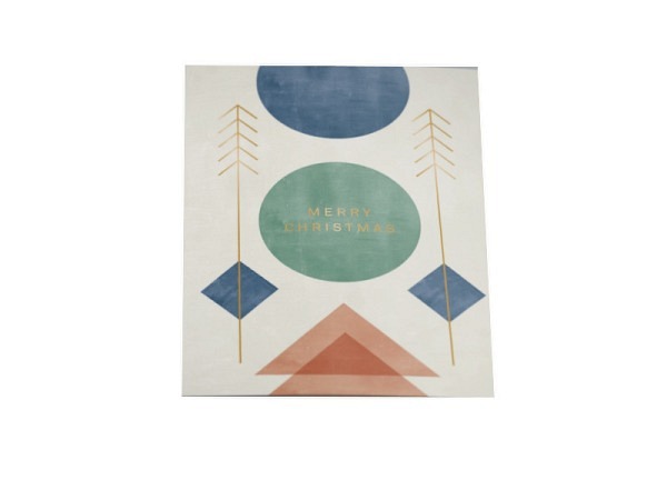 Weihnachtskarte Designfräulein Geometric Xmas Emerald Circle